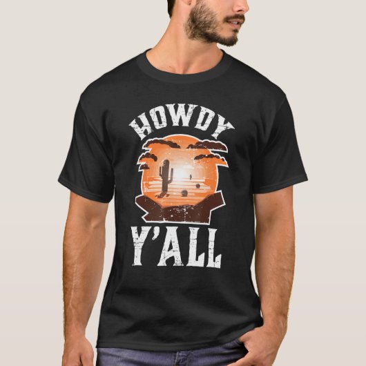 Funny Texas Howdy Yu2019All Yall Sassy Texan South T-shirt (Voorkant)
