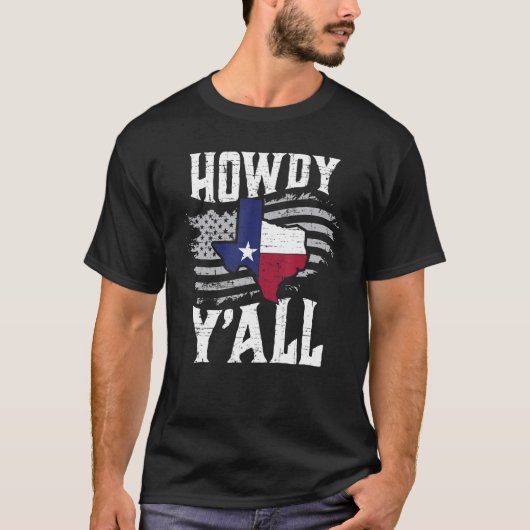 Funny Texas Howdy Yu2019All Yall Sassy Texan South T-shirt (Voorkant)
