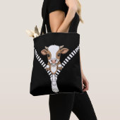 Funny Texas Longhorn calf Peek Tote Bag (Dichtbij)