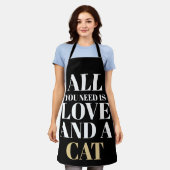 Funny Text All You Need Is Love And A Cat Schort (Gedragen)