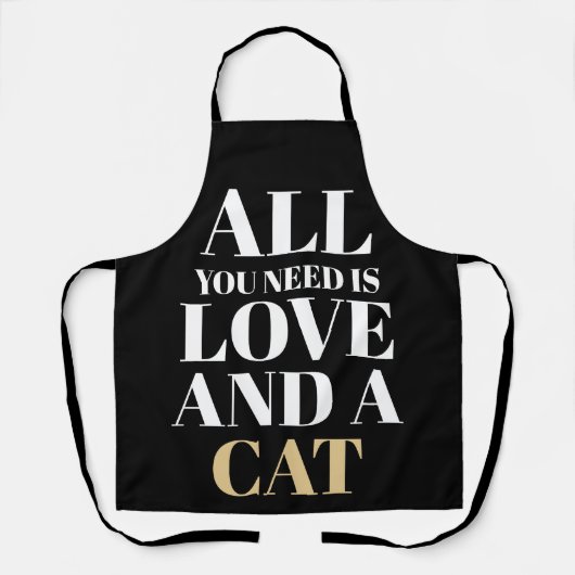 Funny Text All You Need Is Love And A Cat Schort (Voorkant)