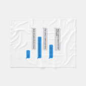 Funny text message fleece deken (Voorkant (Horizontaal))