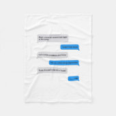 Funny text message fleece deken (Voorkant)
