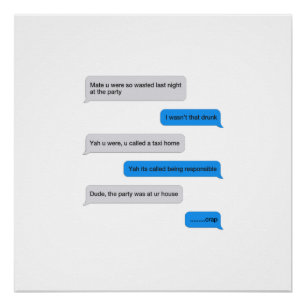 Funny text message perfect poster