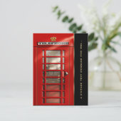 Funny  Text Message Red Phone Booth Briefkaart (Staand voorkant)