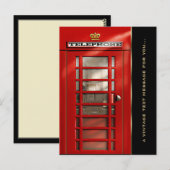 Funny  Text Message Red Phone Booth Briefkaart (Voorkant / Achterkant)