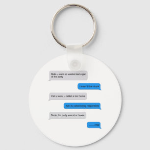 Funny text message sleutelhanger