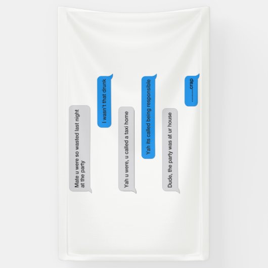 Funny text message spandoek (Verticaal)