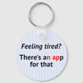 Funny text stripe geek sleutelhanger (Voorkant)