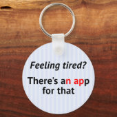 Funny text stripe geek sleutelhanger (Voorkant)