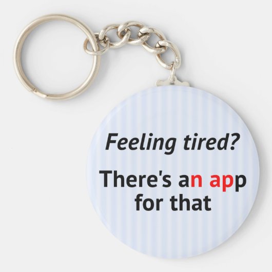 Funny text stripe geek sleutelhanger (Voorkant)