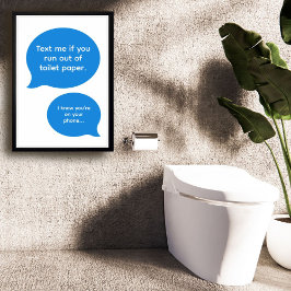 Funny Texting Bathroom Poster