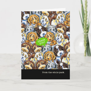 Funny Thank You from Group Cockapoo Dogs Bedankkaart