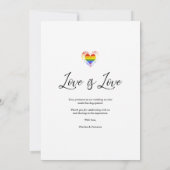 Funny Thank You LGBT Rainbow Pride Heart Photo Bedankkaart (Achterkant)