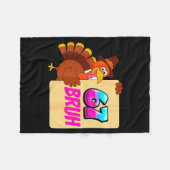 Funny Thanksgiving 67 Baseball Drip Gobble Turkey Fleece Deken (Voorkant (Horizontaal))