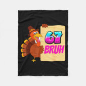 Funny Thanksgiving 67 Baseball Drip Gobble Turkey  Fleece Deken (Voorkant)