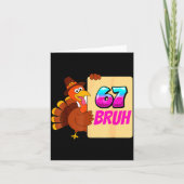 Funny Thanksgiving 67 Baseball Drip Gobble Turkey Kaart (Voorkant)