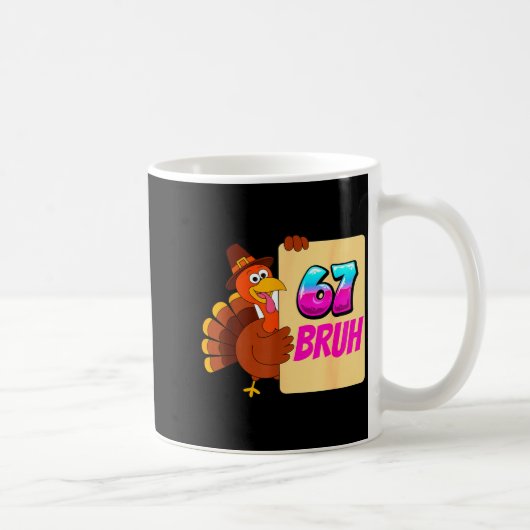 Funny Thanksgiving 67 Baseball Drip Gobble Turkey  Koffiemok (Rechts)
