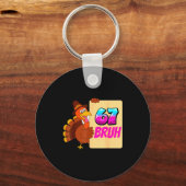 Funny Thanksgiving 67 Baseball Drip Gobble Turkey  Sleutelhanger (Voorkant)
