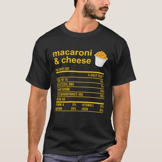 Funny Thanksgiving Apparel, Nutrition Fact Macaron T-shirt (Voorkant)