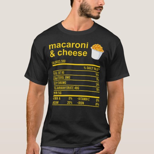 Funny Thanksgiving Apparel Nutrition Feit Macaron T-shirt (Voorkant)