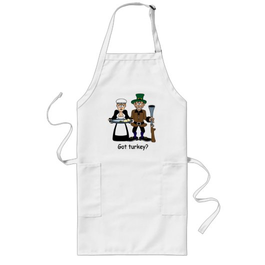 Funny Thanksgiving apron Lang Schort (Voorkant)