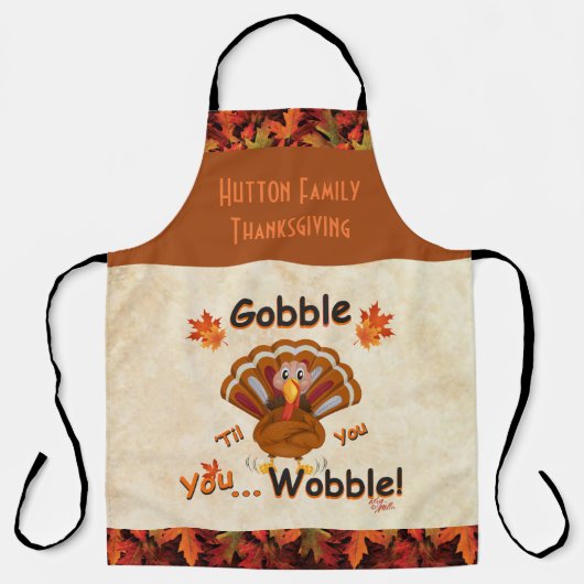 Funny Thanksgiving Apron Schort (Voorkant)
