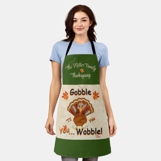 Funny Thanksgiving Apron Schort (Gedragen)