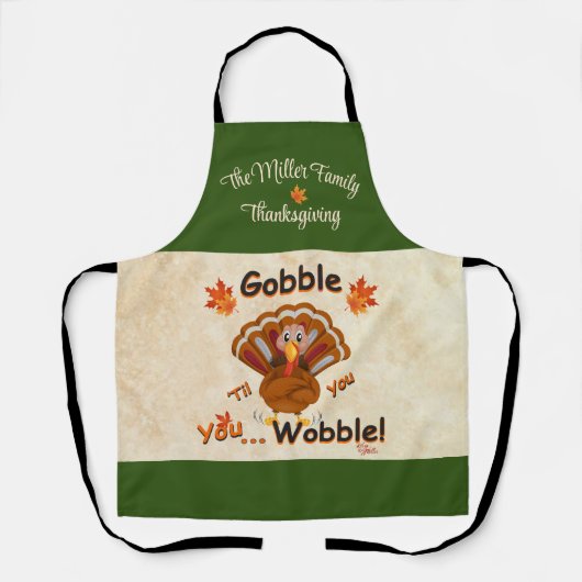 Funny Thanksgiving Apron Schort (Voorkant)