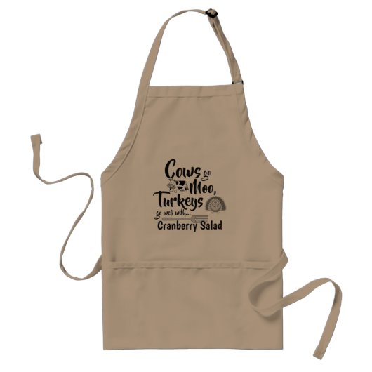 Funny Thanksgiving Apron - Turkse Gezegden & offer Standaard Schort (Voorkant)