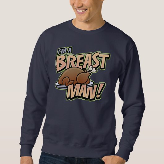 Funny Thanksgiving Borst Man sweatshirt (Voorkant)