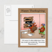 Funny Thanksgiving Briefkaart "novemberverschijnse (Voorkant / Achterkant)