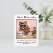 Funny Thanksgiving Briefkaart "novemberverschijnse (Staand voorkant)
