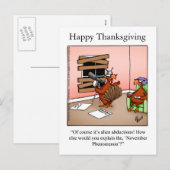 Funny Thanksgiving Briefkaart "novemberverschijnse (Voorkant / Achterkant)