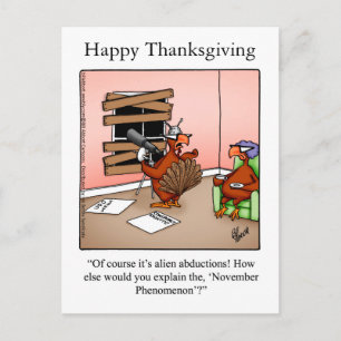 Funny Thanksgiving Briefkaart "novemberverschijnse
