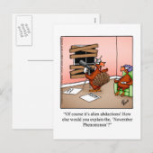 Funny Thanksgiving Briefkaart "novemberverschijnse (Voorkant / Achterkant)