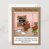 Funny Thanksgiving Briefkaart "novemberverschijnse (Voorkant / Achterkant)