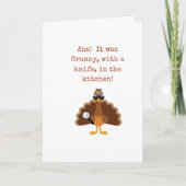 Funny Thanksgiving Card - Clue Kaart (Voorkant)