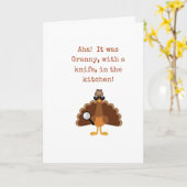 Funny Thanksgiving Card - Clue Kaart (Gele Bloem)