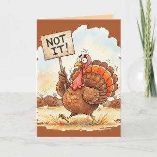 Funny Thanksgiving Card – Turkey Trouble Kaart