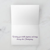 Funny Thanksgiving Card with Rat and Pumpkin Feestdagen Kaart (Binnen)