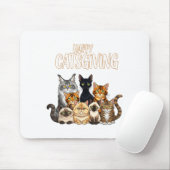 Funny Thanksgiving Cat Lovers Gift Happy Catsgivin Muismat (Met muis)