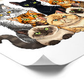 Funny Thanksgiving Cat Lovers Gift Happy Catsgivin Poster (Hoek)