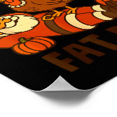 Funny Thanksgiving Christmas Turkey Vs Santa For M Poster (Hoek)