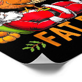 Funny Thanksgiving Christmas Turkey Vs Santa For M Poster (Hoek)