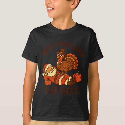 Funny Thanksgiving Christmas Turkey Vs Santa For M T-shirt (Voorkant)