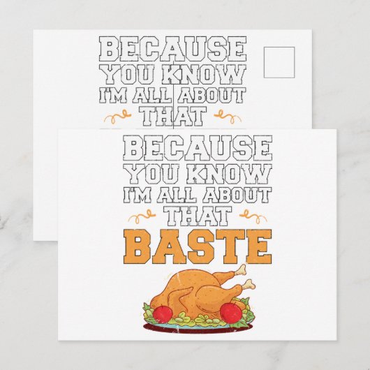 Funny Thanksgiving citeert Turkije Dag Pun Kitchen Briefkaart (Voorkant / Achterkant)
