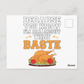 Funny Thanksgiving citeert Turkije Dag Pun Kitchen Briefkaart (Achterkant)