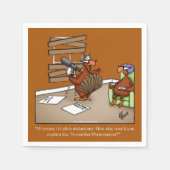 Funny Thanksgiving Cocktail Party Napkins Servet (Voorkant)