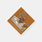 Funny Thanksgiving Cocktail Party Napkins Servet (Hoek)